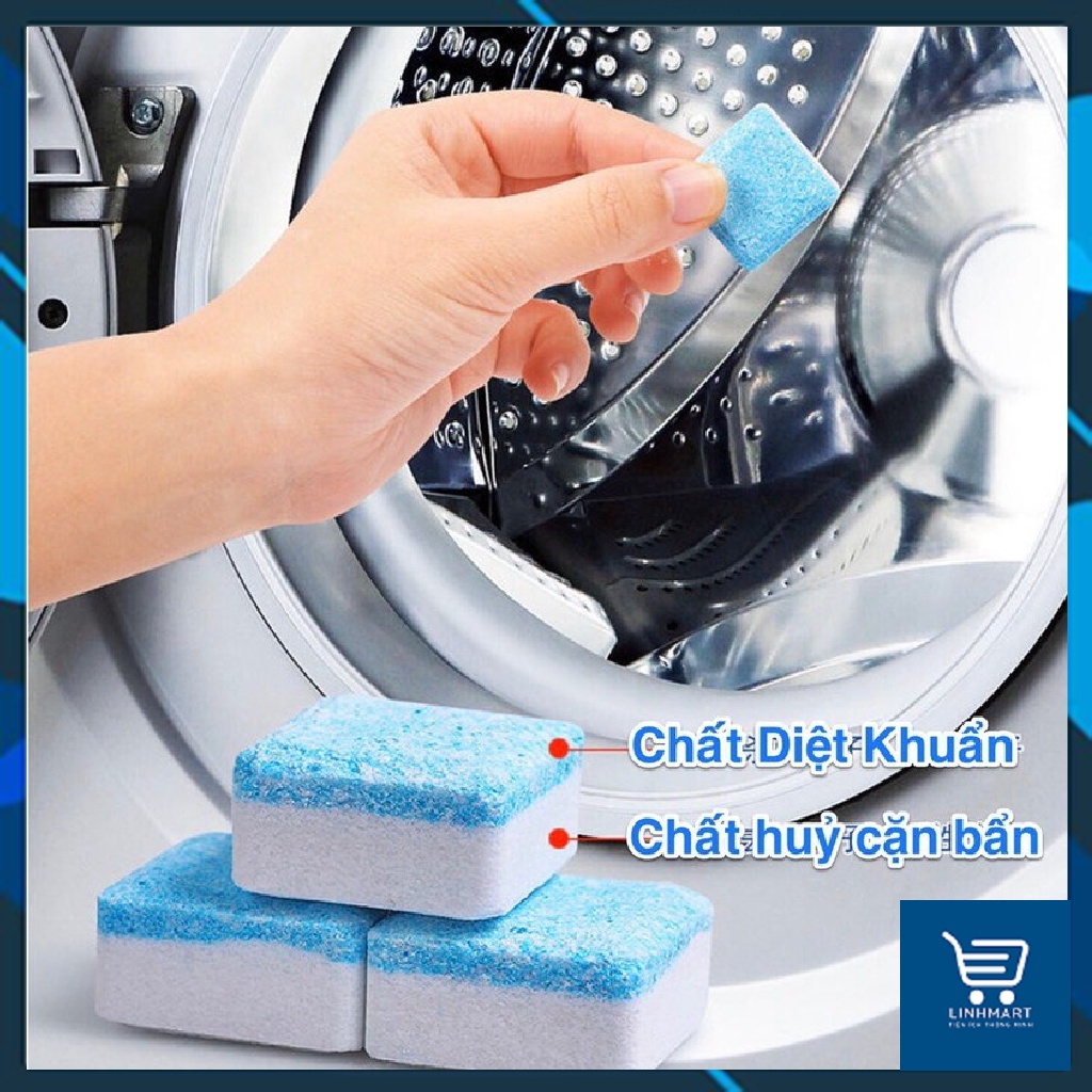 Hộp 12 Viên Sủi Tẩy Lồng Máy Giặt, Diệt Khuẩn, Bụi Bẩn Siêu Tốt