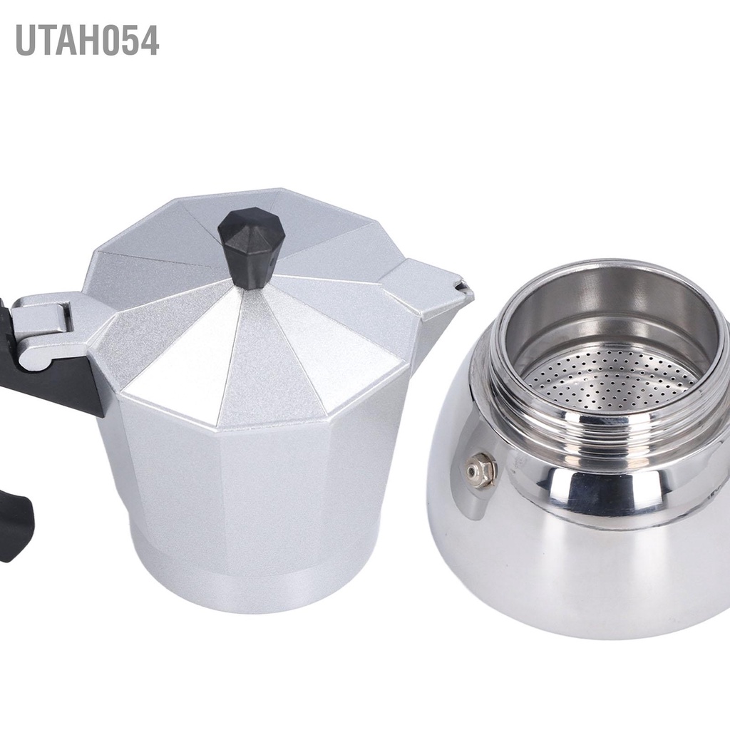 Utah054 Máy pha cà phê Stovetop 6 cốc Moka Pot Bình thơm ngon cho văn phòng bếp tại nhà