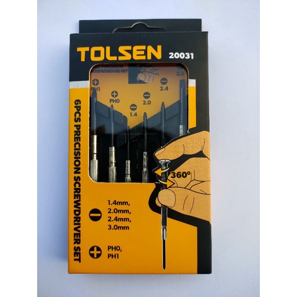 Bộ tô vít, tuốc nơ vít Tolsen cao cấp 6 cây xoay 360 độ sửa đồng hồ, máy tính, điện thoại tiện lợi - Bách Hóa Việt Hường