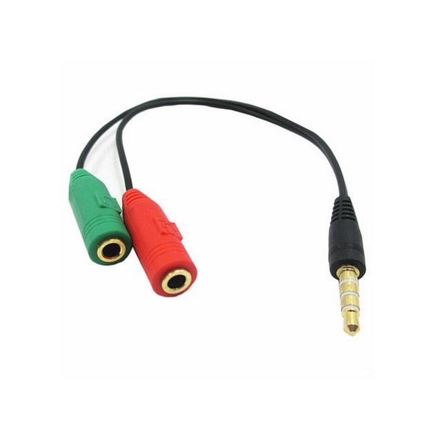 Cáp chia Audio 3.5mm ra mic và loa