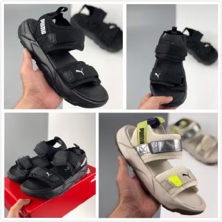 Dép PUMA Đôi Velcro Trượt Nữ Giày Mùa Hè Màu Be Đen 36-40 Giày Gót 4,5cm