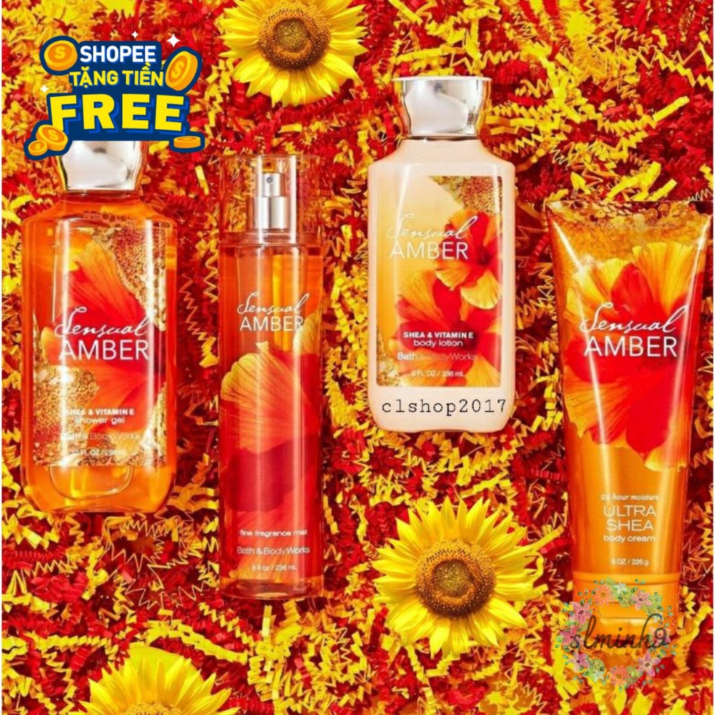 Xịt Thơm Toàn Thân Bath And Body Works -  Sensual Amber 236ml (Mỹ) sʟᴜᴏɴɢᴍɪɴʜ Ⓡ
