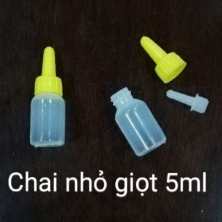 10 Lọ Nhựa Nhỏ Mắt 5ml - Chai Chiết Mực, Hương Liệu - Chai Nhỏ Giọt - Chai Lọ Chiết Mỹ Phẩm - Dụng Cụ Spa