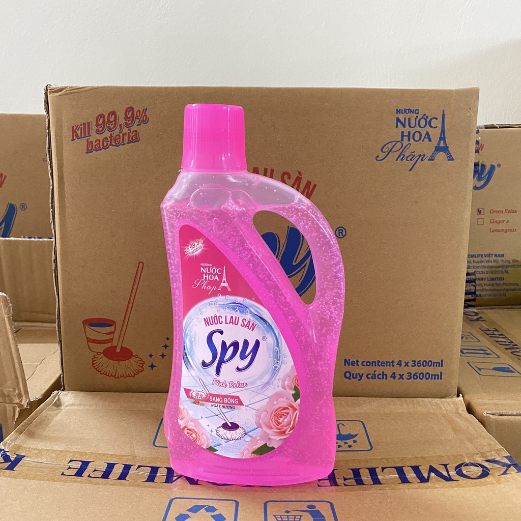 Nước lau sàn SPY hương Hồng Blossom 950ml thư giãn thoải mái khử mùi hôi tanh, xua đuổi côn trùng