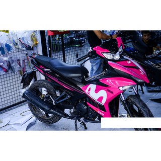 Tem trùm exciter 150 movistar hồng trắng mẫu mới, độ team trùm decal xe máy ex dán đời 2015-2020