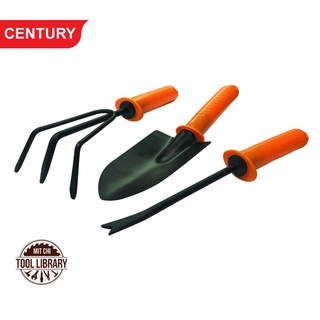 Bộ dụng cụ làm vườn 3 món century cán màu cam
