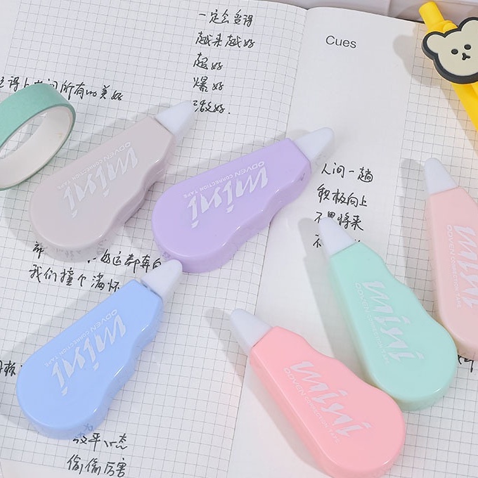 Bộ 6 Bút Xóa Kéo Mini Phong Cách Hàn Quốc Dễ Thương Cho Học Sinh