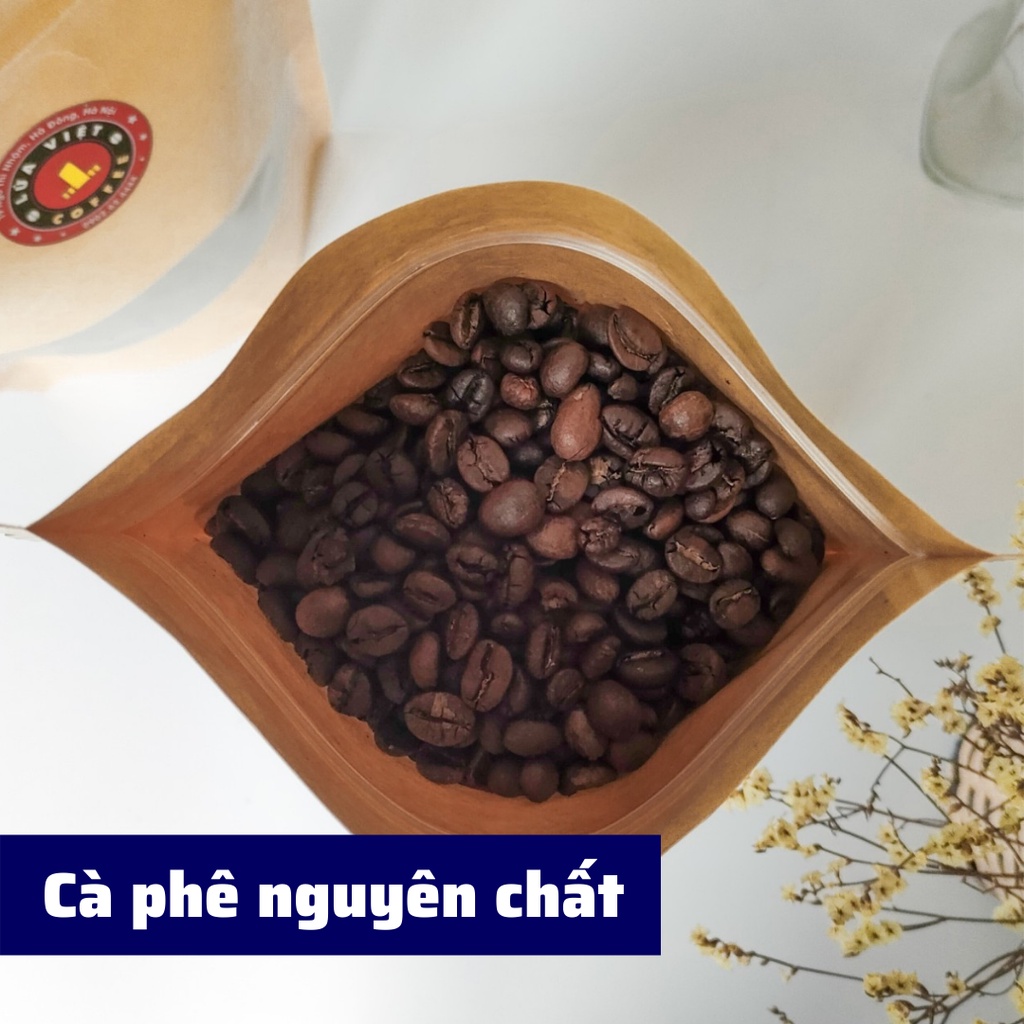 Cà phê nguyên chất Blend Robusta và Arabica 250G cafe rang xay pha phin rang mộc không độn phụ gia hậu ngọt vị sánh