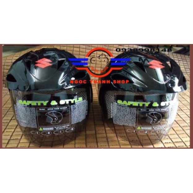 Mũ bảo hiểm, nón bảo hiểm 3/4 chính hãng nhập khẩu từ  Suzuki  Indonesia -NTS