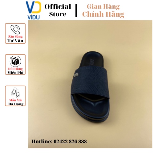 Dép nam thời trang ZARA ViDu 21107  màu đen đính logo êm chân chống thấm nước