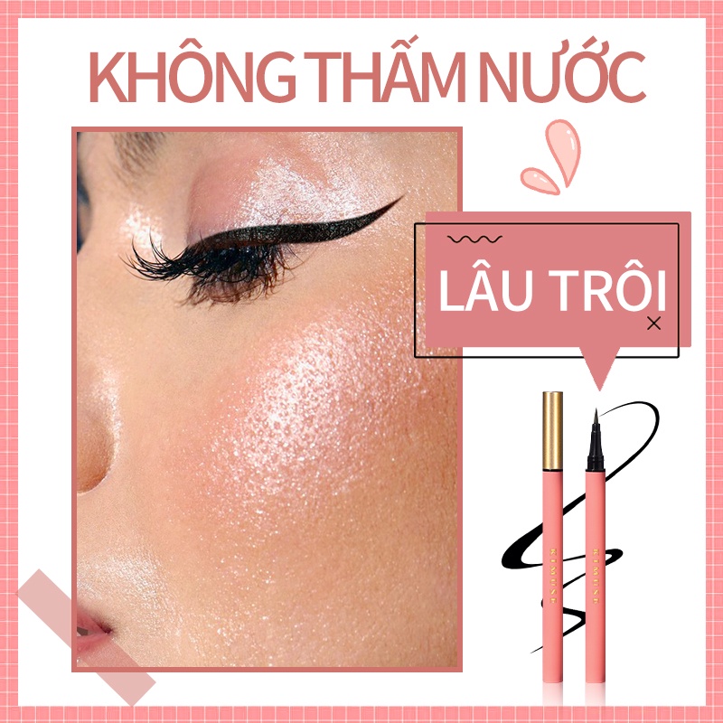 Bút kẻ mắt dạng lỏng Kimuse lâu trôi chống thấm nước với 2 màu sắc tùy chọn thời trang