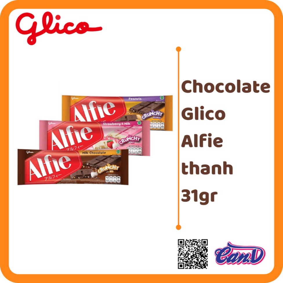 (3 vị) Chocolate Glico Alfie thanh 31gr Xả Kho