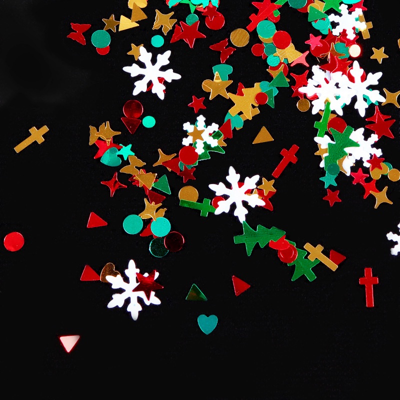 [Hàng mới về] Hộp 12 ngăn phụ kiện họa tiết bông tuyết mùa đông trang trí móng tay nghệ thuật