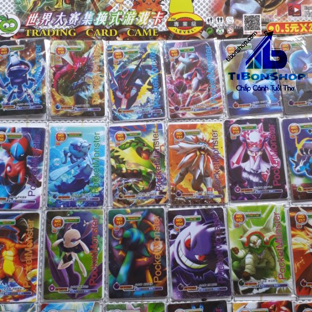 Vỉ 24 xấp bài pokemon kéo búa bao
