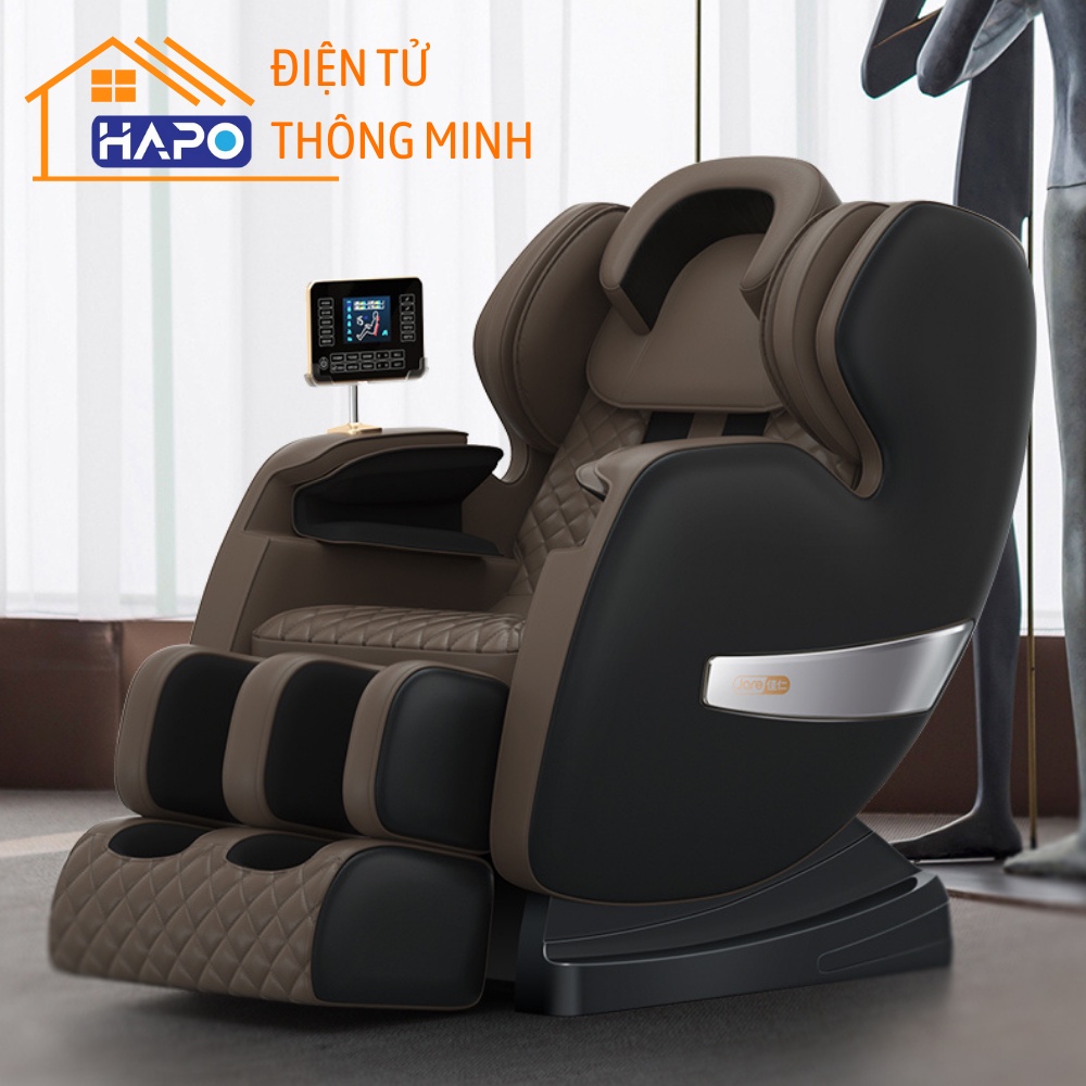 Ghế massage toàn thân, Máy massage chuyên sâu bằng hệ thống 12 túi khí, Ghế mát xa trục bi SL tự đòng dò tìm huyệt đạo