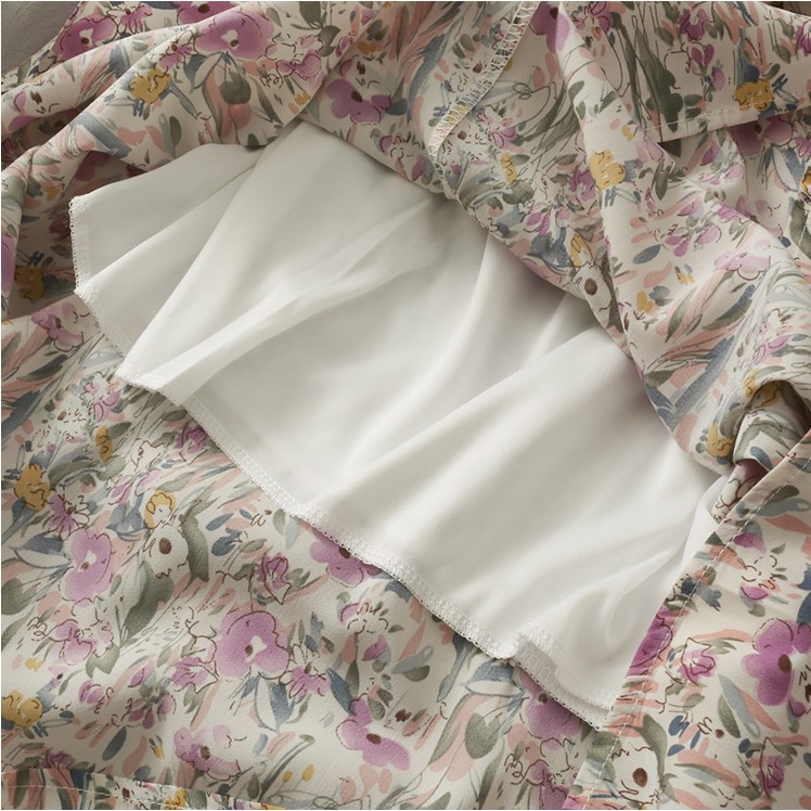 Chân Váy Hoa Nhí Dáng Suông Dài Hai Lớp CV11 Hàng Quảng Châu