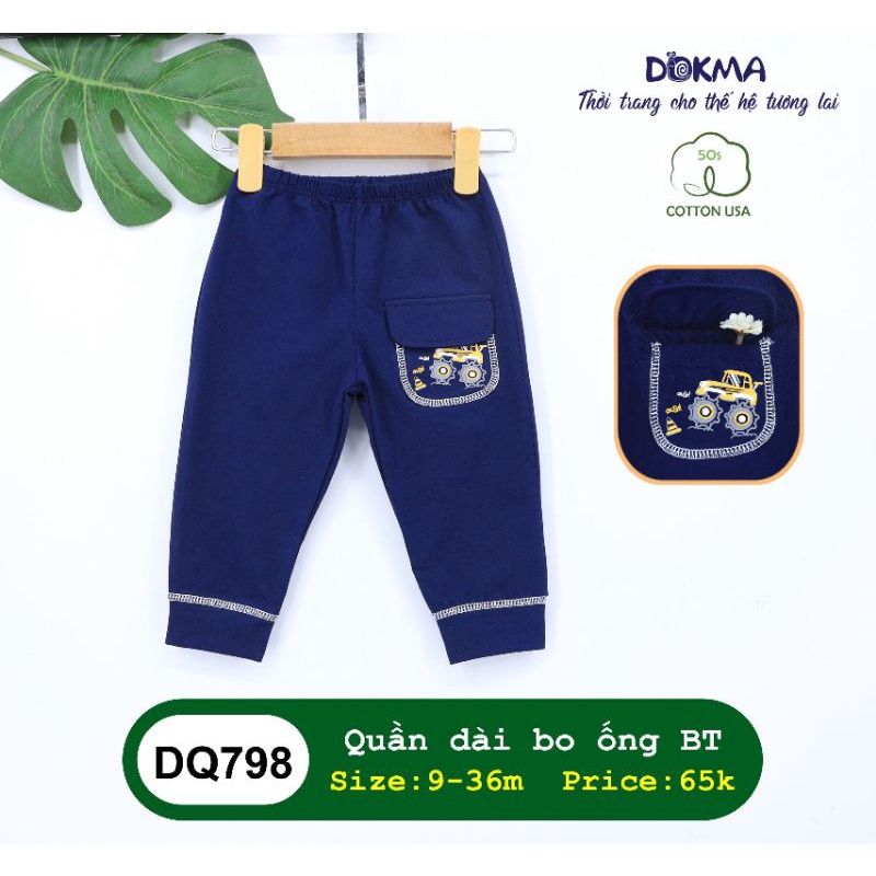 [Dokma] Quần dài bo ống bé trai cực xinh (9-36m)