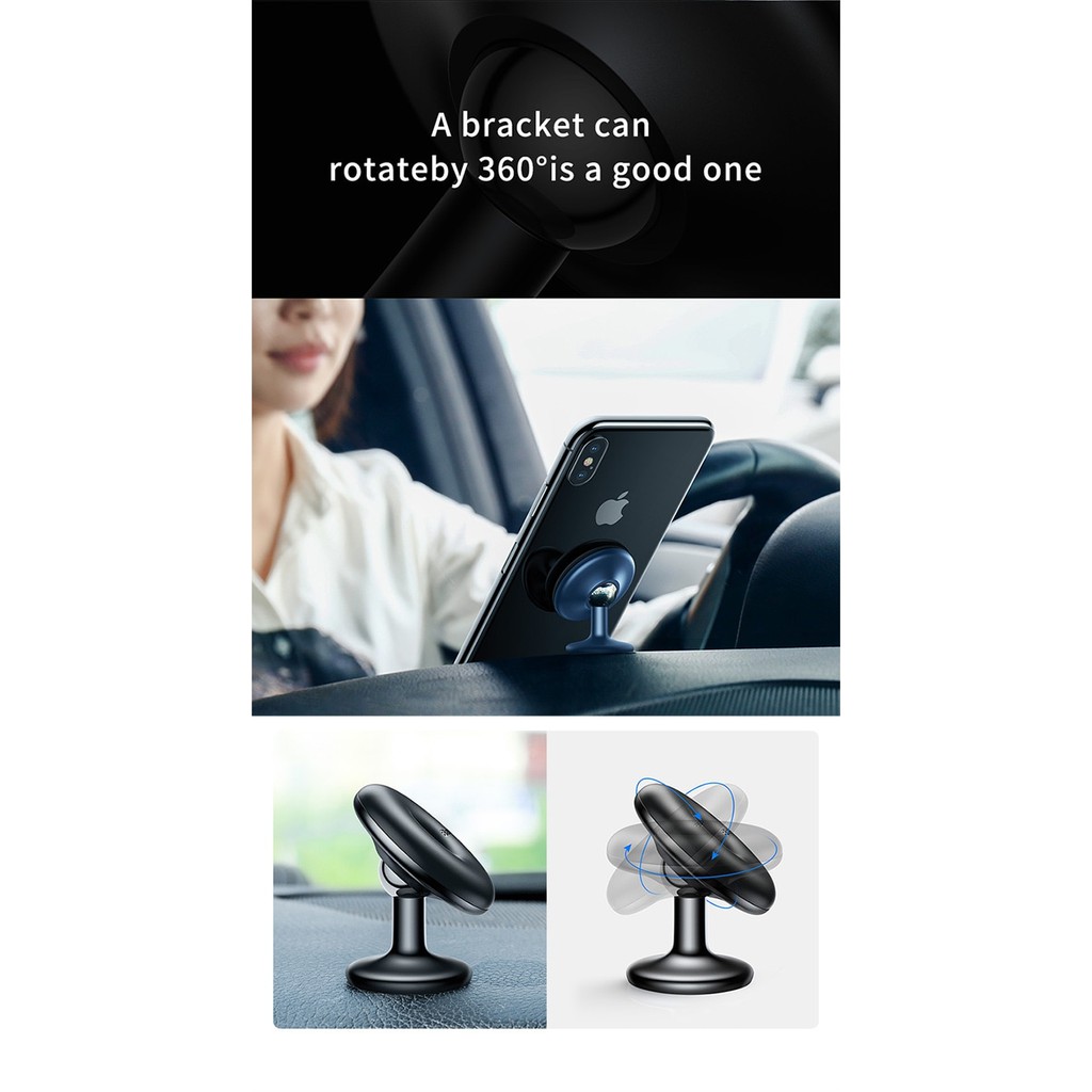 Giá giữ điện thoại 360 độ bằng nam châm trong xe hơi Baseus Star Ring Magnetic Car Bracket | BigBuy360 - bigbuy360.vn
