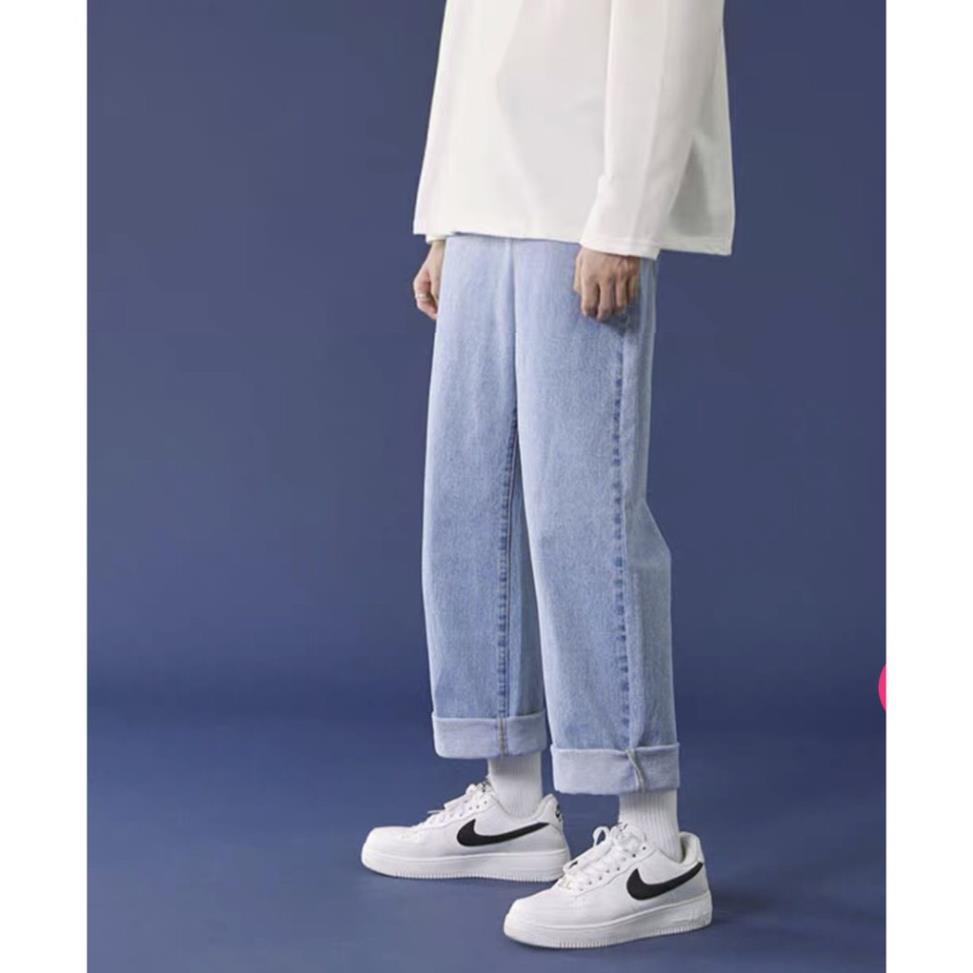 Quan jean nam baggy ống suông rộng style hàn quốc hot 2021 vanicamen đẹp