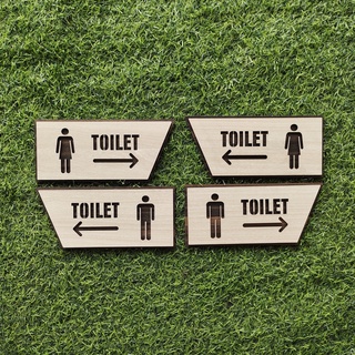 Bảng toilet gỗ TL32 -  Bộ bảng chỉ dẫn toilet nam nữ chất lượng