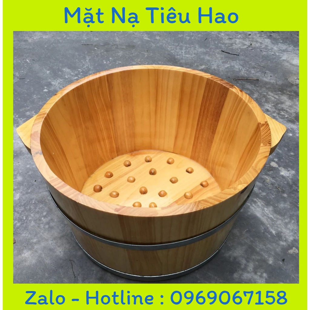 Chậu ngâm chân massage lưu thông kinh lạc, tăng cường giấc ngủ, chất liệu gỗ bền chắc