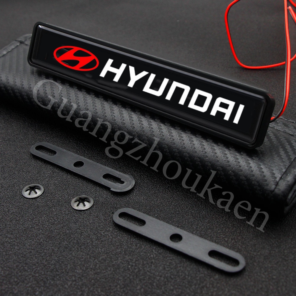 Logo Đèn Led Gắn Mui Xe Hơi Hyundai I10 Santafe Tucson Accent Kona I20 Creta Veloster Palisade Avante Ioniq Sonata Vence Elantra Santro