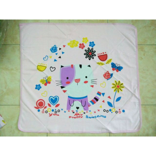Chăn ủ hè có mũ _100% cotton loại Đẹp (70x80cm)
