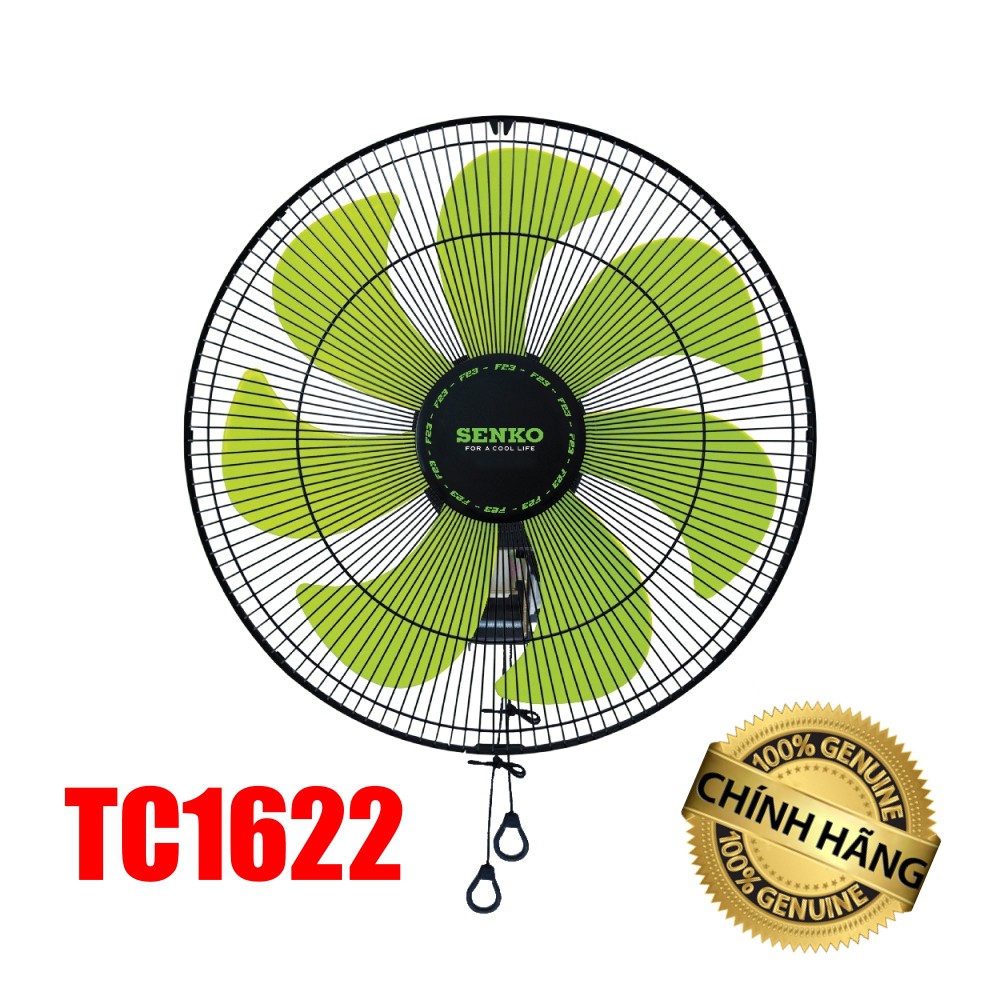 QUẠT TREO TƯỜNG SENKO TC1622 – 65W - Động cơ lõi đồng, BH 24 tháng [Nowship 2h tại HCM]