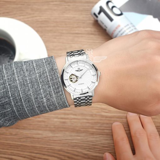 Đồng hồ nam SRWATCH Automatic Open Heart SG8875.1102 mặt kính Sapphire crystal chống
