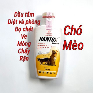 Dầu tắm diệt và phòng bọ chét, ve, chấy, rận, ghẻ...cho chó mèo 200ml