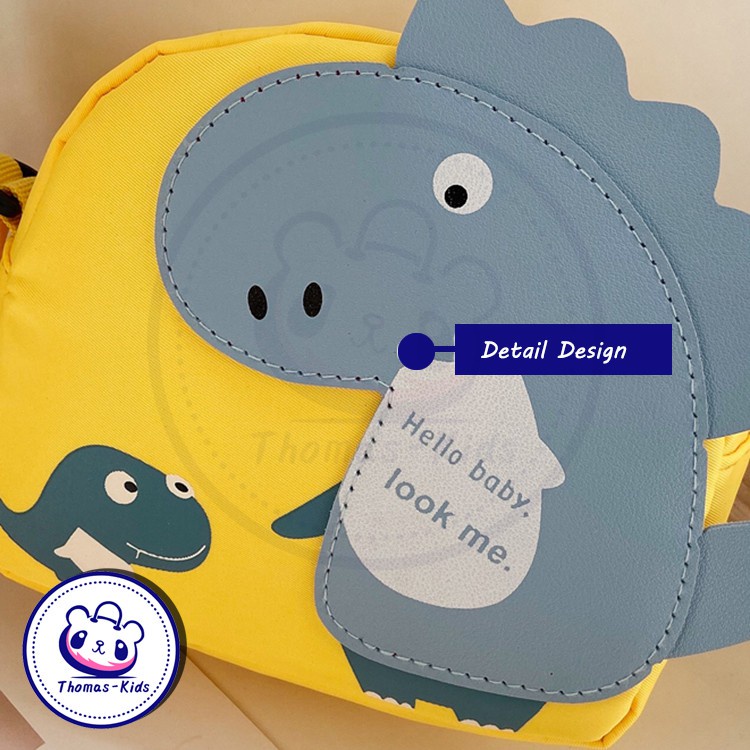 [THOMAS KIDS] Túi trẻ em Khủng long dễ thương Túi thời trang mầm non Unisex Phim hoạt hình đeo chéo Túi quà