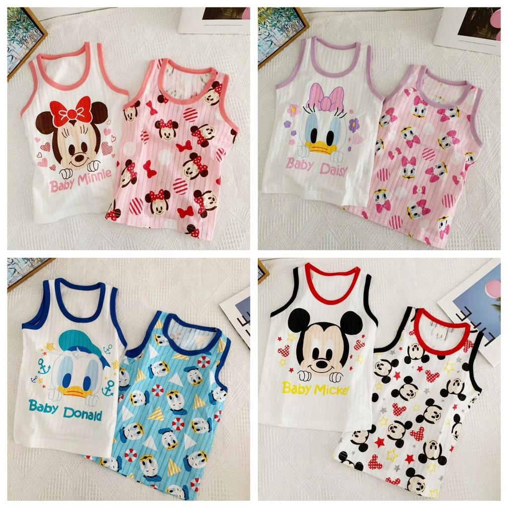 Áo thun DISNEY MINNIE 2 lớp 100% cotton cho bé trai từ 1-6 tuổi