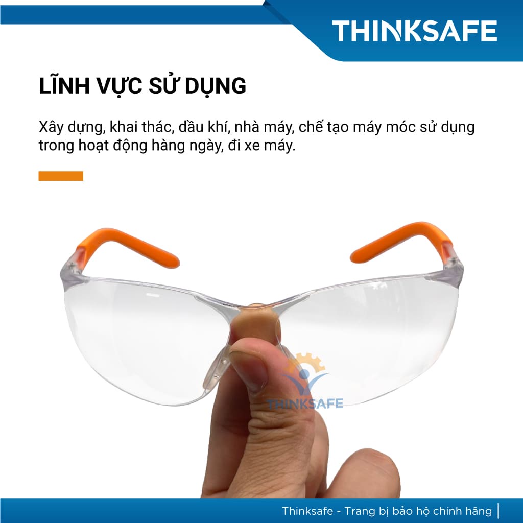 Kính bảo hộ Kings KY2221 màu trong chống bụi đi đường, chống tia UV, chống mờ sương Kính chống bụi đi xe - THINKSAFE