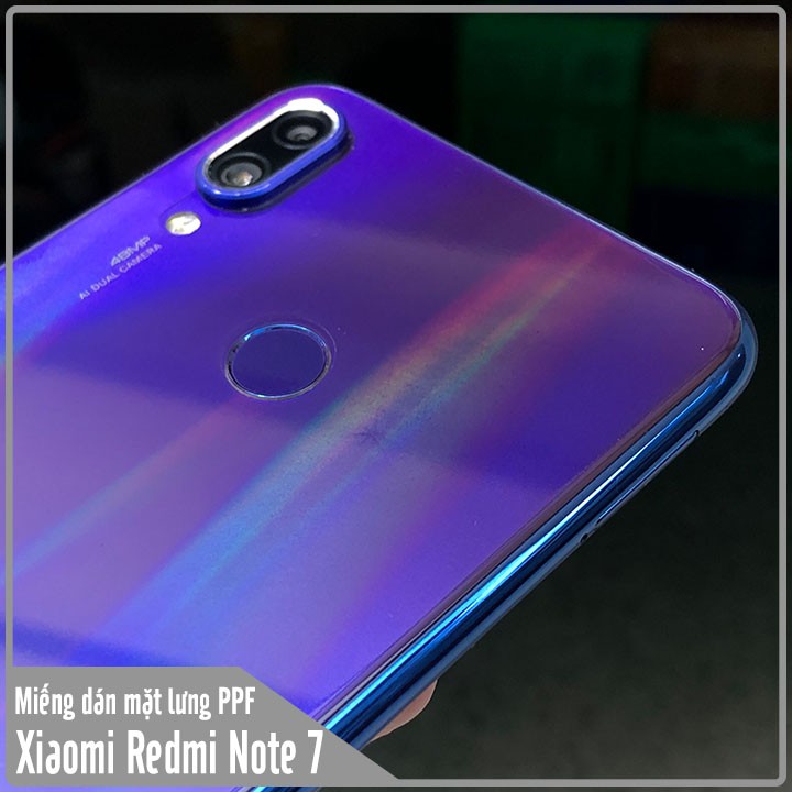 Miếng dán PPF 7 màu cho Xiaomi Redmi Note 7 chống trầy mặt lưng