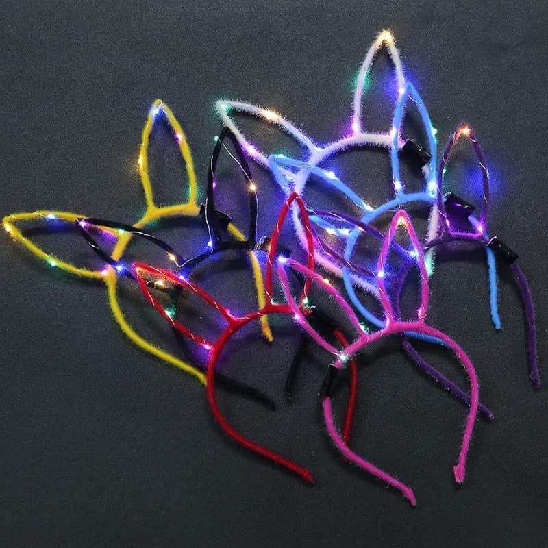 bờm thỏ led sáng lung linh