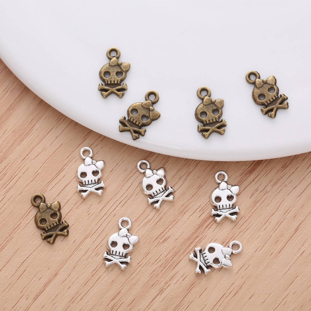 Set 40 Mặt Vòng cổ Hình Đầu Lâu Phong Cách Vintage Thời Trang Cho Nữ