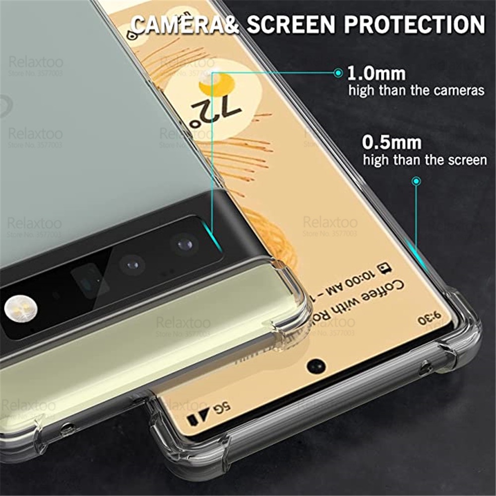 For Google Pixel 6 Pro Case Transparent Phone Cover Google Pixel6 6Pro Pixel6Pro Soft TPU Shockproof Protection casing