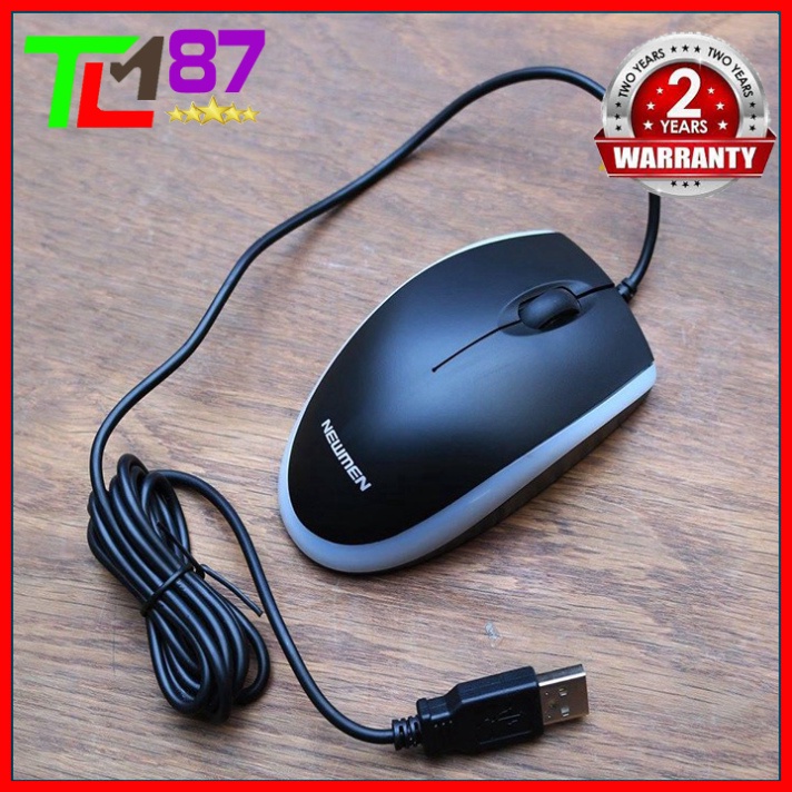 Chuột Máy Vi Tính Laptop Mouse Chơi Game NEWMEN N107 PLUS Đèn LED  - Chuột Gaming Có Dây Chuyên Game