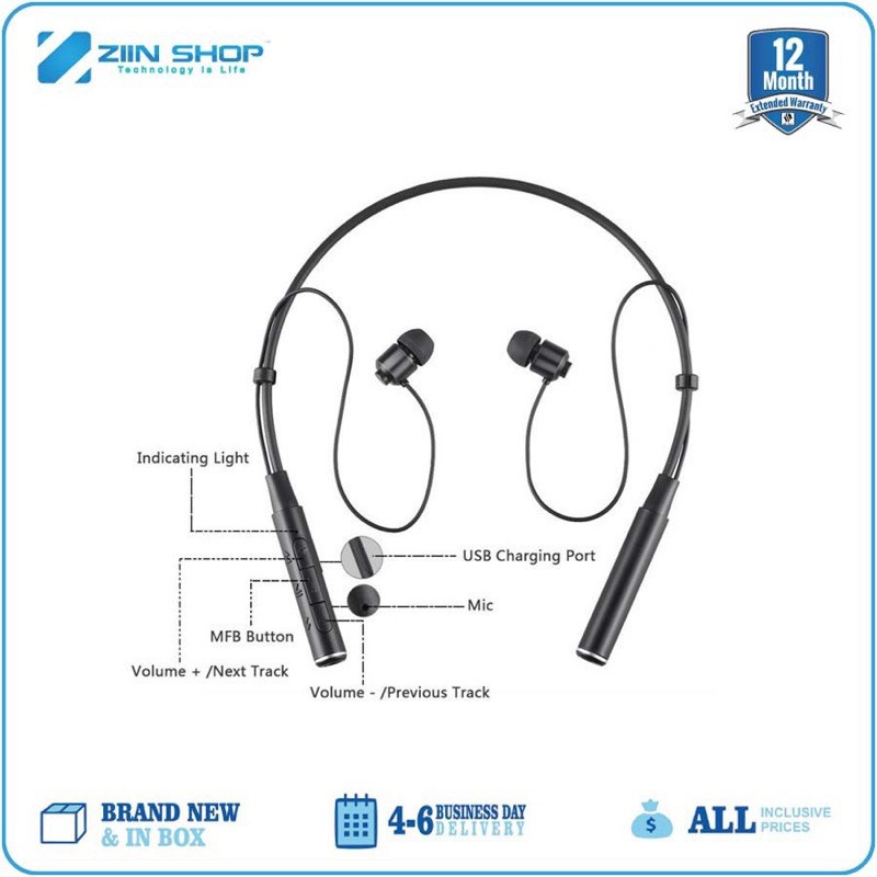 Tai nghe Bluetooth Roman Z6000 thể thao hàng đẹp bảo hành 3 tháng đổi mới