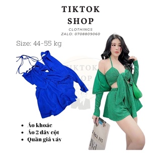 Set đồ nữ 3 món chất thun nhũ cao cấp