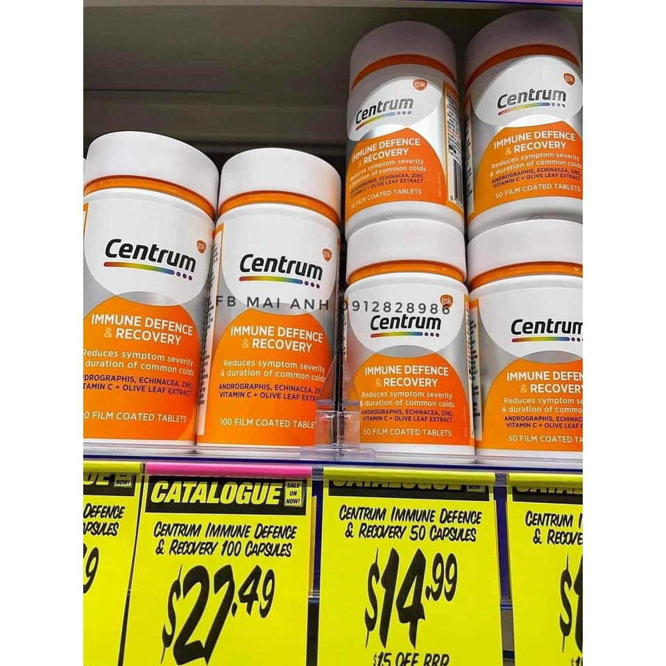 -Viên tăng đề kháng Centrum Immune Defence & Recovery