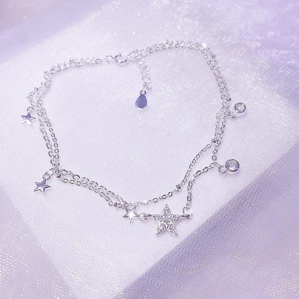 Lắc Chân Bướm Chuẩn Bạc Ta 100% Cao Cấp Không Phai Màu