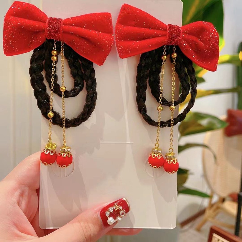 1 Cặp Trâm Cài Tóc Hình Nơ / Thỏ / Hoa Phong Cách Hán Phục Trung Hoa Dễ Thương Dành Cho Bé Gái