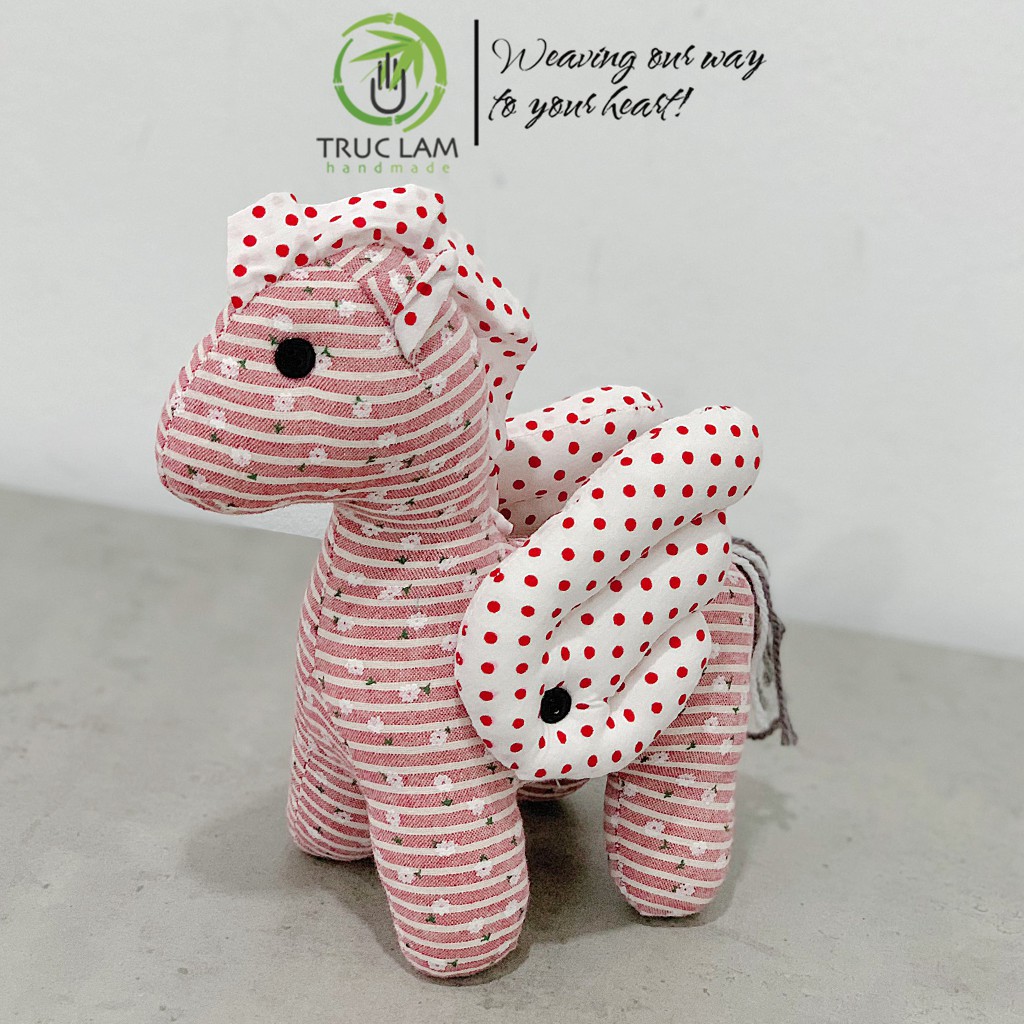 Đồ Chơi Cho Bé Thú Nhồi Bông Hình Con Ngựa Pony Vải Hoa Bông Gòn Cao Cấp P3 – Trúc Lâm Handmade