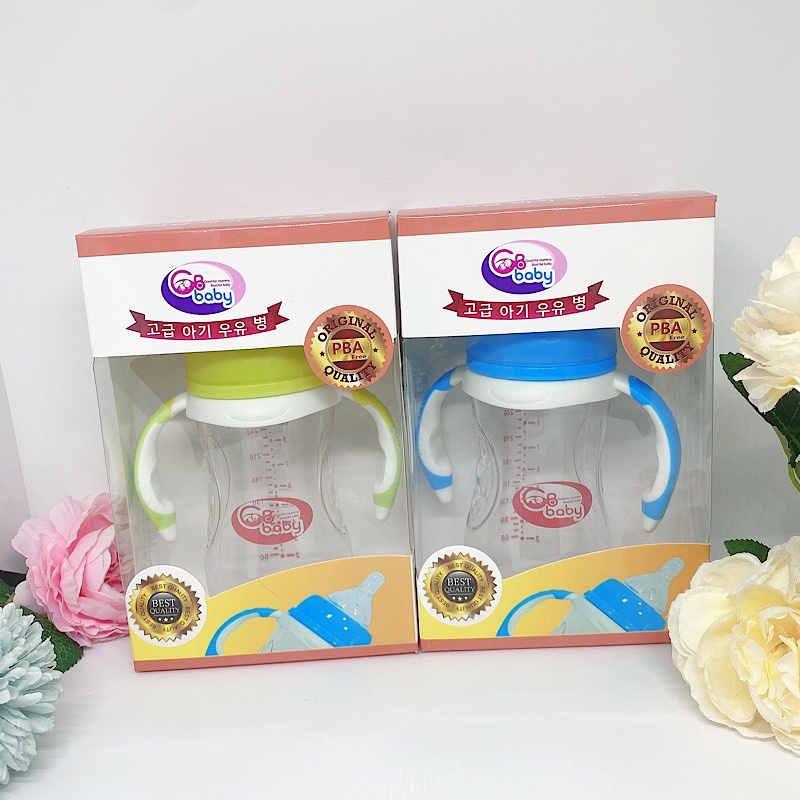 BÌnh sữa PP GB BABY cổ rộng có tay cầm 180ml và 280ml