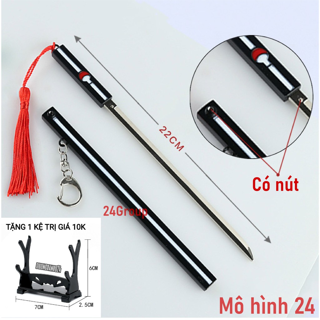 Mô hình Kiếm Của SASUKE UCHIHA Kusanagi trong Anime NARUTO Thép nguyên khối Titan kim loại móc khoá katana