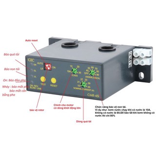 Bộ bảo vệ bơm nước relay bảo vệ motuer bộ bảo vệ mô tơ gic