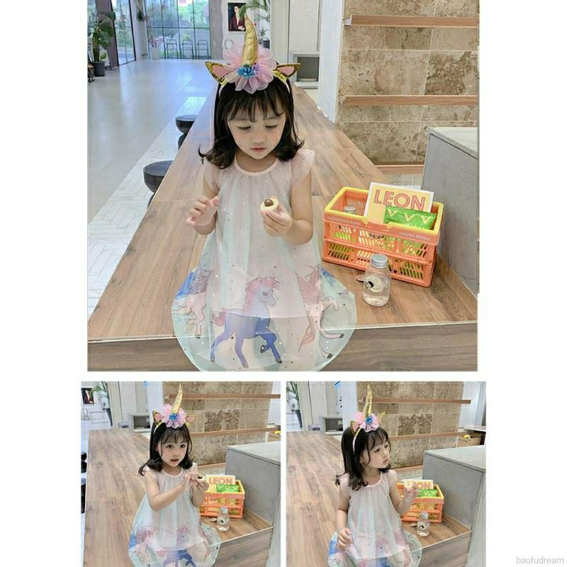 Đầm Pony voan lưới kèm Cài tóc  siêu yêu