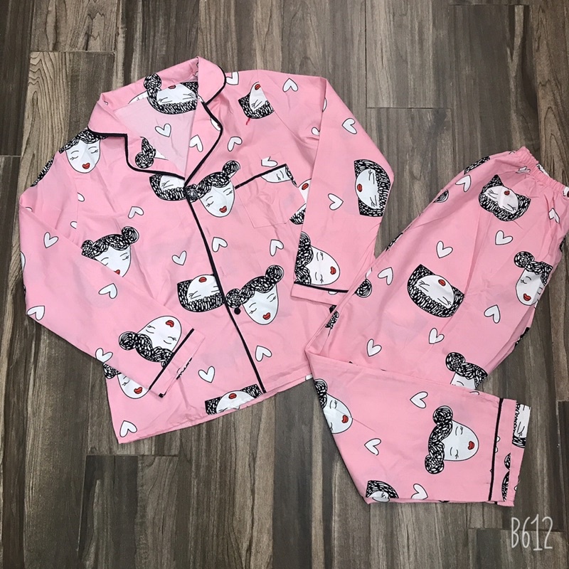 Bộ đồ pijama thô kate dài tay quần dài , nhiều hình xinh ( ảnh thật - đc chọn mẫu ) | BigBuy360 - bigbuy360.vn