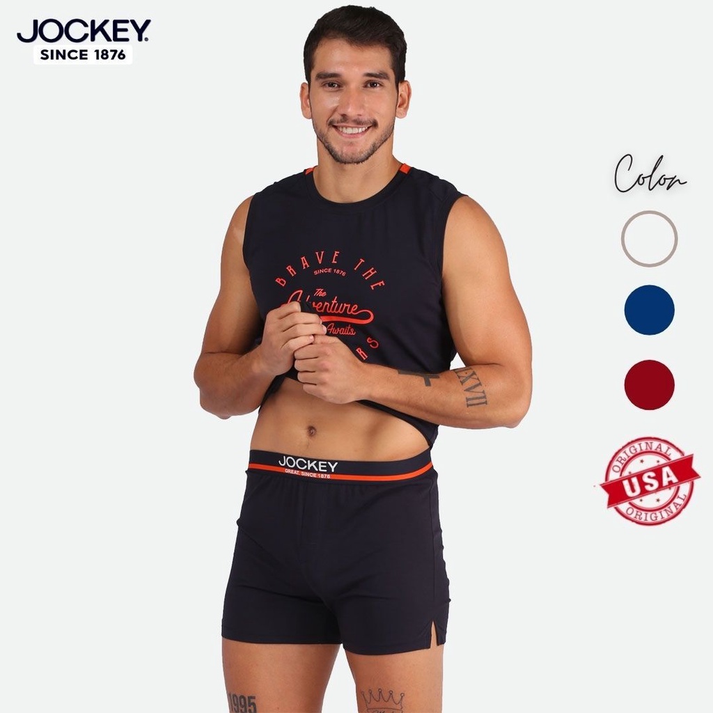 Combo 03 Quần Lót Nam Jockey Dáng Knit Boxer Thun Cotton Pima Co Giãn Thoáng Khí - JUMB0316